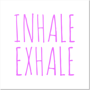 Workout yoga inhale exhale Posters and Art